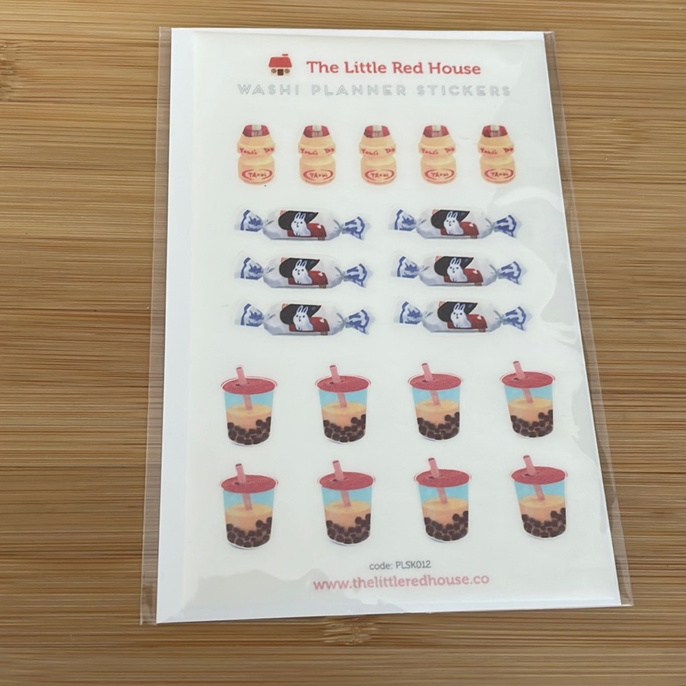 The Little Red House Asian Snacks Washi Planner Stickers